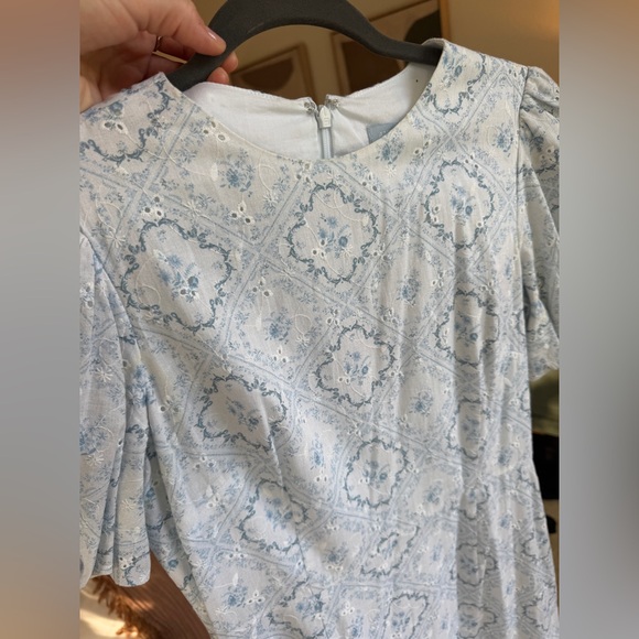 ANTONIO MELANI Light Blue Patterned Maxi Dress - Picture 6 of 10